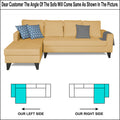 Adorn India Hallton Plain L Shape 6 Seater Sofa Set LHS (Beige) (3 Year Warranty)
