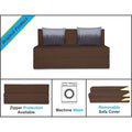 Adorn India Easy Two Seater Sofa Cum Bed Wave '4 x 6' (Brown)