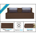 Adorn India Easy Three Seater Sofa Cum Bed Wave '6 x 6' (Brown)