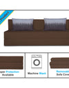 Adorn India Easy Three Seater Sofa Cum Bed Wave '6 x 6' (Brown)