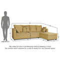 Zink Straight line L Shape 6 Seater Sofa Plain Cushion (Beige)