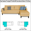 Adorn India Hallton Plain L Shape 6 Seater Sofa Set RHS (Beige) (3 Year Warranty)