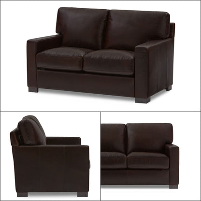 Adorn India Exclusive Rosina Leaterette 3+2 Sofa Set (Dark Brown)