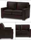 Adorn India Exclusive Rosina Leaterette 3+2 Sofa Set (Dark Brown)