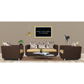 Adorn India 2 Tone Alita Compact 3-1-1 Sofa Set (Brown and Beige), Wood, Foam