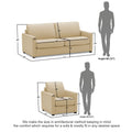 Adorn India Flavio Leatherette 3-1-1 Sofa Set (Beige)
