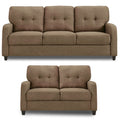 Adorn India Astor 3+2 5 Seater Sofa Set (Camel) (3 Year Warranty)
