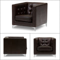 Adorn India Exclusive Cosmos Leatherette 3-1-1 Sofa Set (Brown)