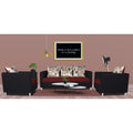 Adorn India Exclusive Two Tone Alita Compact 3-1-1 Sofa Set (Maroon & Black), Wood, Foam