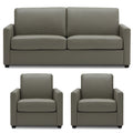 Adorn India Exclusive Flavio Leatherette 3-1-1 Sofa Set (Grey)