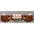 Adorn India Dexter Sofa Set 3-1-1 digitel Print (Brown & Beige)