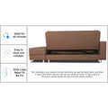 Flora Sofa Cum bed (Camel)