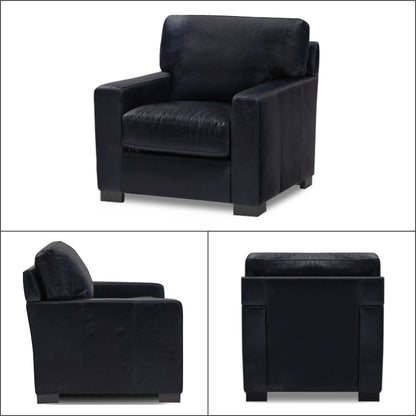 Adorn India Exclusive Rosina Leaterette 3-1-1 Sofa Set (Black)