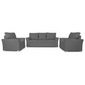 Adorn India Alexia 3+1+1 Sofa Set(Grey)