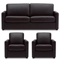 Adorn India Exclusive Flavio Leatherette 3-1-1 Sofa Set (Brown)