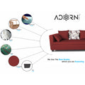 Adorn India Mclain L Shape 6 Seater Sofa (Left Side Handle)(Maroon)