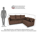 Adorn India New Straight Line Modular 5 Seater Sofa Set (Brown)