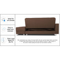 Adorn India Flora Sofa Cum bed (Brown)