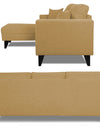 Adorn India Martin L Shape 4 Seater Sofa Set Plain (Left Hand Side) (Beige)