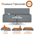 Adorn India Easy Treno 3 Seater Sofa Cum Bed Sit & Sleep Perfect for Guest, Colour Grey, 5'x6' (1 Year Warranty)
