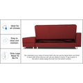 Flora Sofa Cum bed (Maroon)