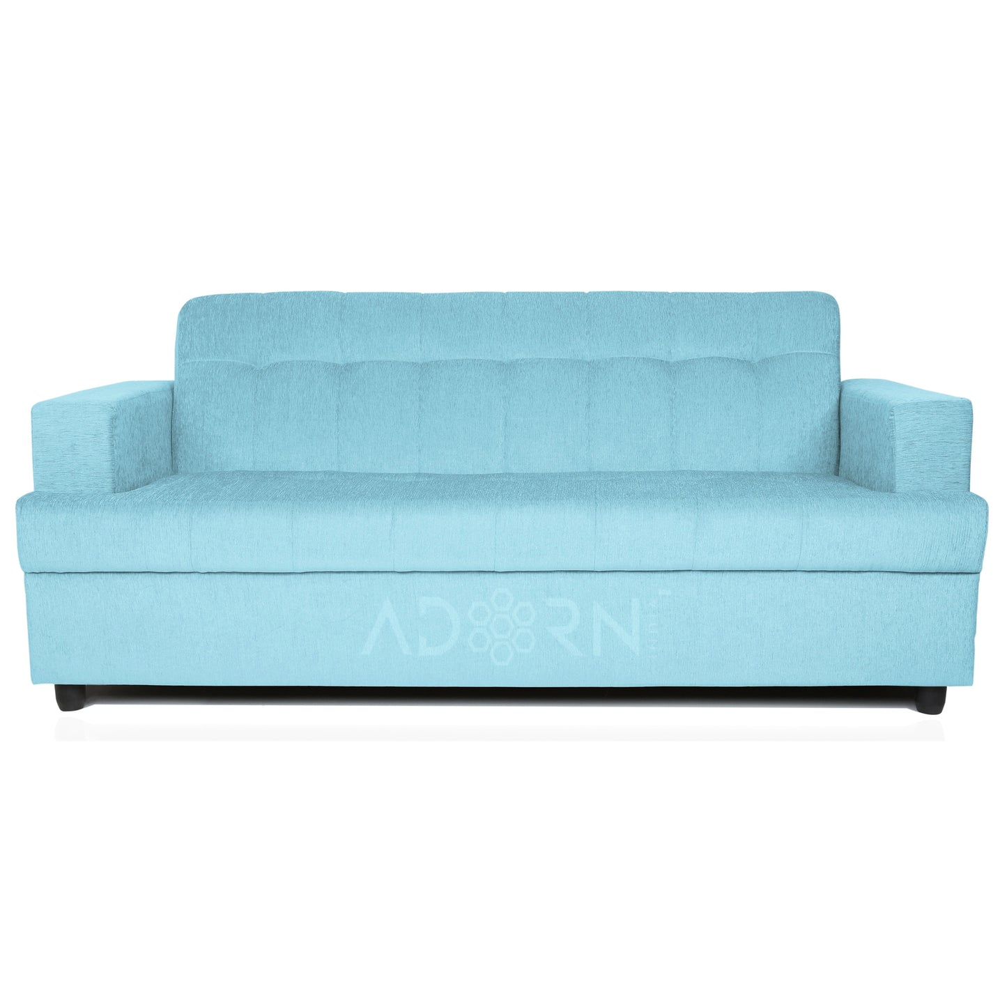 Adorn India Aleena 3 Seater Sofa(Light Blue)