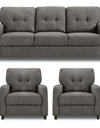 Adorn India Astor 3+1+1 Sofa Set (Grey)