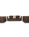 Adorn India Alica 3-1-1 5 Seater Sofa Set(Brown)