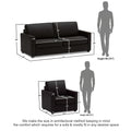 Adorn India Exclusive Flavio Leatherette 3-1-1 Sofa Set (Black)
