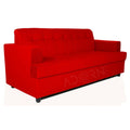 Adorn India Aleena 3 Seater Sofa(Red)