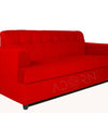 Adorn India Aleena 3 Seater Sofa(Red)