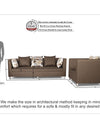 Adorn India Alica 3-1-1 5 Seater Sofa Set(Camel)