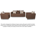 Adorn India Alita 3-1-1 Compact 5 Seater Sofa Set (Camel)