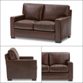 Adorn India Exclusive Rosina Leatherette 3+2 Sofa Set (Light Brown)