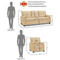 Adorn India Astor 3+1+1 5 Seater Sofa Set (Beige) (3 Year Warranty)