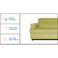 Adorn India Aleena 3 Seater Sofa(Green)