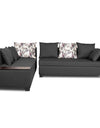 Adorn India Mclain L Shape 6 Seater Sofa (Left Side Handle)(Dark Grey)
