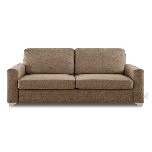 Adorn India Straight line 3 Seater sofa(Camel)