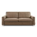 Adorn India Straight line 3 Seater Sofa(Camel)