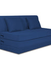 Adorn India Easy Highback Three Seater Sofa Cum Bed Decent 6' x 6' (Blue)