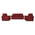 Adorn India Alexia 3+1+1 Sofa Set(Maroon)