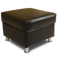 Adorn India Orchid Modular Sofa Set Leatherette (Black)