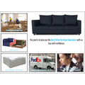Adorn India Straight Line Three Seater Sofa(Black)