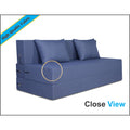 Adorn India Easy Three Seater Sofa Cum Bed Checks Design 5' x 6' (Grey)