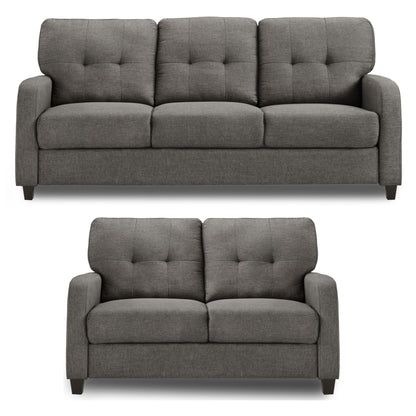 Adorn India Astor 3+2 Sofa Set (Grey)