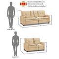 Adorn India Astor 3+2 5 Seater Sofa Set (Beige) (3 Year Warranty)