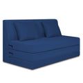 Adorn India Easy Highback Three Seater Sofa Cum Bed Decent 5' x 6' (Blue)