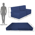 Adorn India Easy Treno 3 Seater Sofa Cum Bed Sit & Sleep Perfect for Guest, Colour Blue, 6'x6'