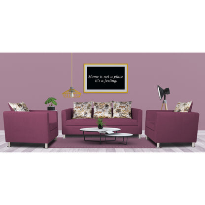 Adorn India Alita 3-1-1 Compact 5 Seater Sofa Set (Light Purple)
