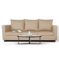 Adorn India New Straight Line Three Seater Sofa(Beige)